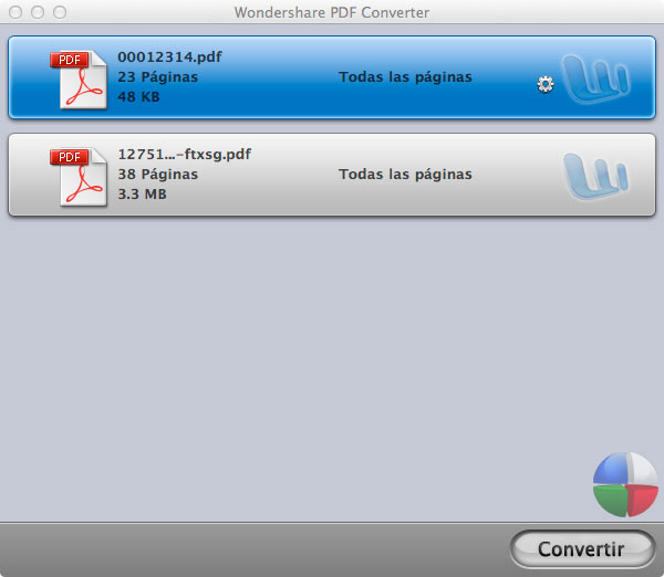 Convert PDF files